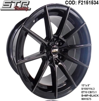 AROS # 15X8 8X100-114 ET10 BMF-B WH1675